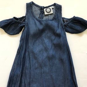 Geo Fox chambray dress